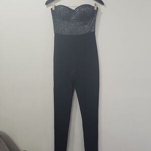 Material Girl Black Jumpsuits